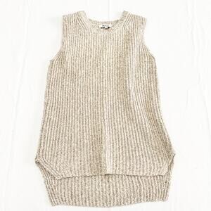 Madewell Knit Sleeveless Sweater Heavy Cream Beige Size XS